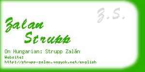 zalan strupp business card